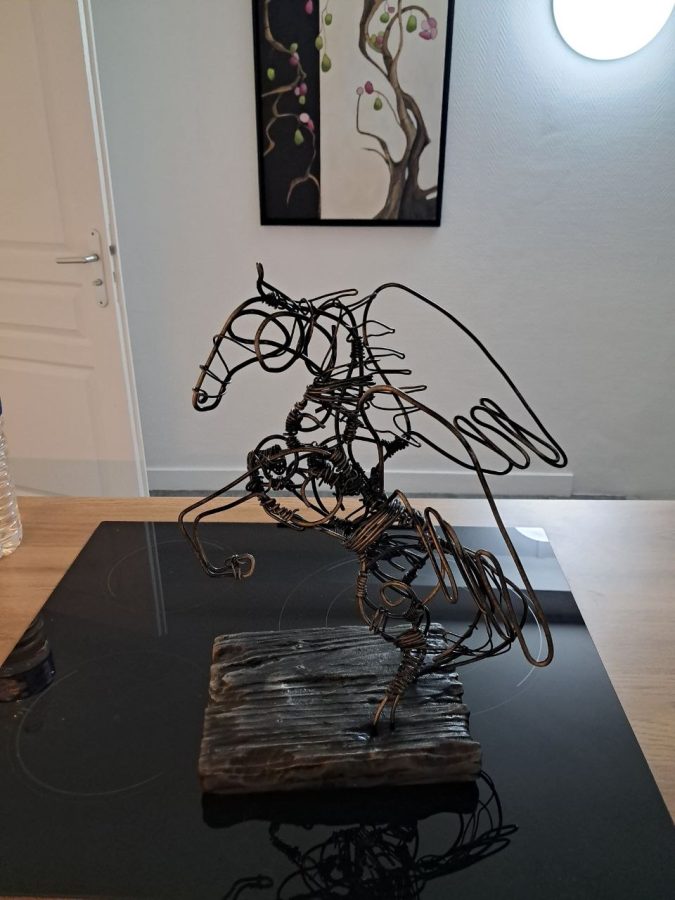 Pegasus wire sculpture